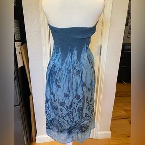 Blue Ribbed Knit dress